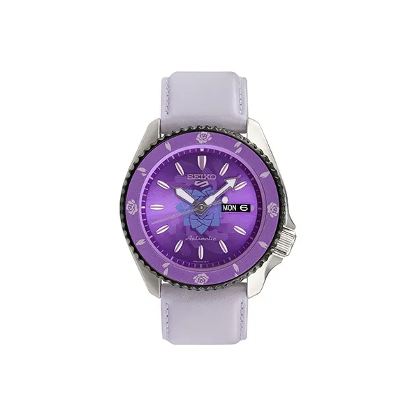 SEIKO Mechanical Movement Leather Watch Bands Watch Unisex Purple Watch Dial-1