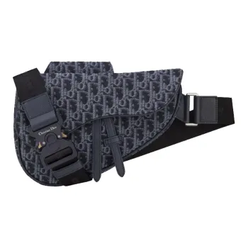 DIOR Saddle Cow Leather With Nylon Sling Bag Men's Blue