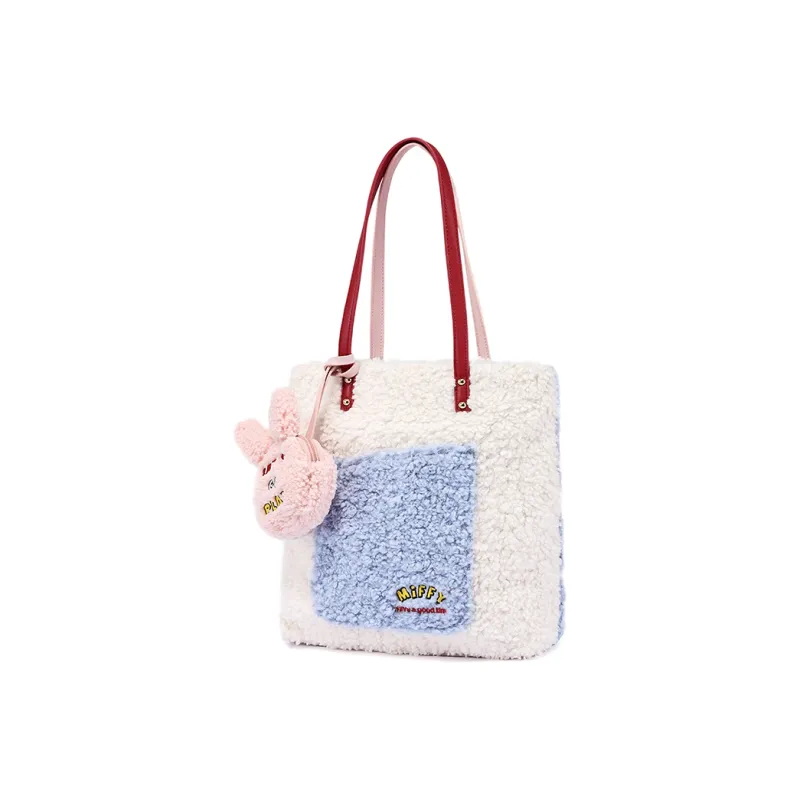 Miffy Lambswool Tote Bag Women's Khaki/Ecru-6