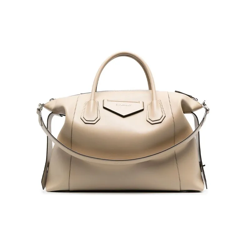 Givenchy Antigona Cow Leather One Shoulder Handbags Regular Women's Beige-0