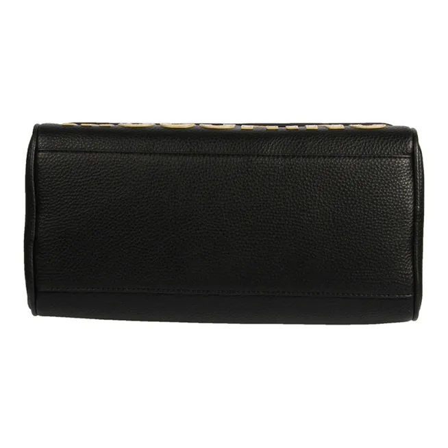 MOSCHINO Leather Crossbody Bag, Shoulder Bag Women's Black-5
