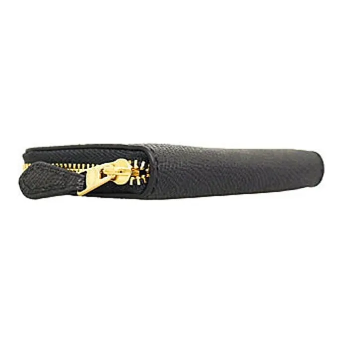 COACH Leather Coin Purses Wallets Women's Black-3