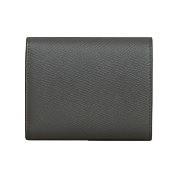CELINE Grained Calfskin Wallet Women's Gray-2
