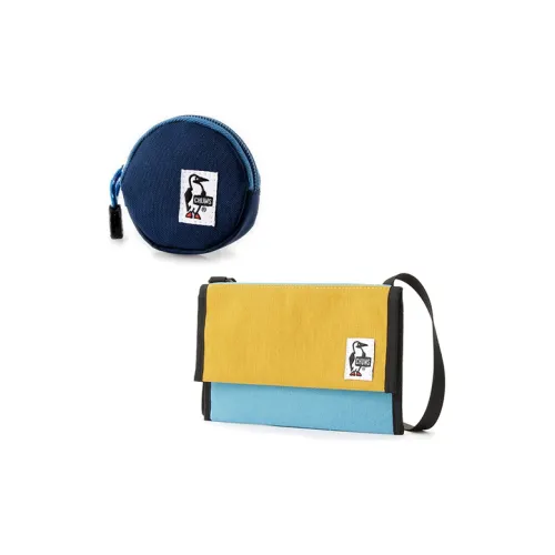 CHUMS Nylon Fabric Crossbody Bag Regular Unisex Sand/Blue Green