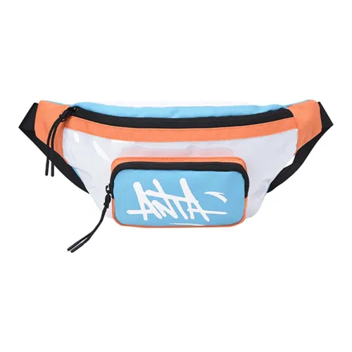 ANTA Fanny Packs Blue Orange Color Block, White