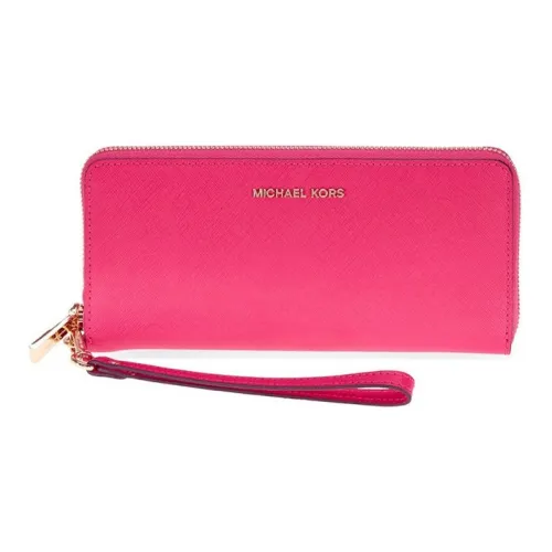MICHAEL KORS Jet SetTravel Leather Envelope Wallet Womens Purple