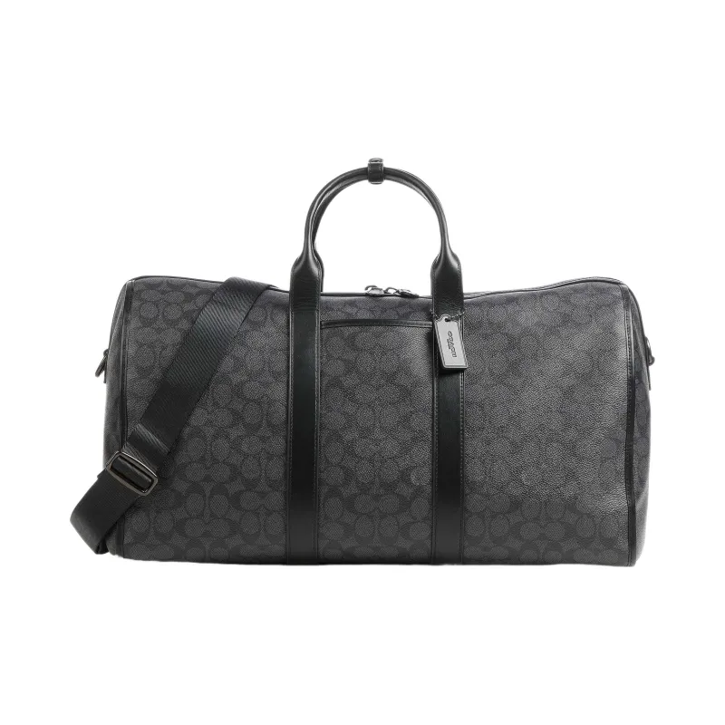 COACH Gotham Canvas With Leather Handbag, Crossbody Bag Tubas Men's Black-0