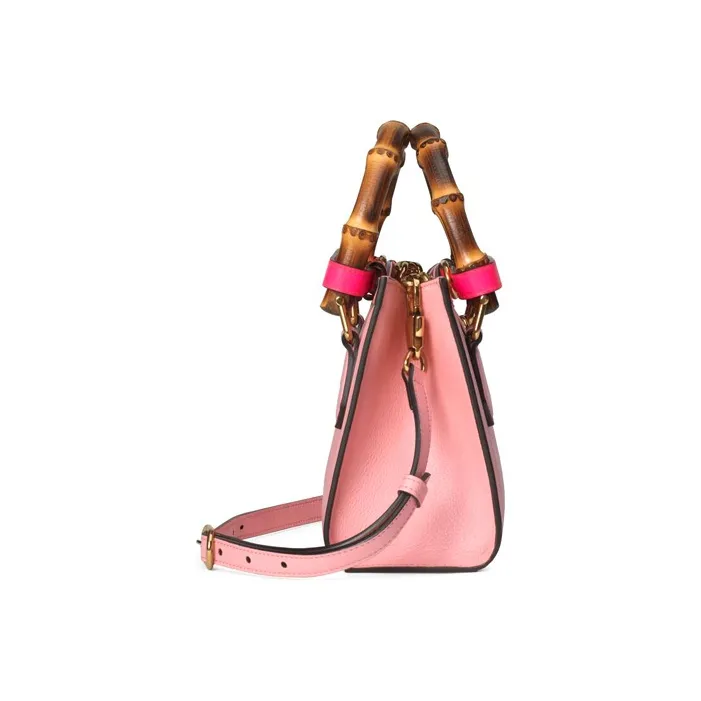 GUCCI Diana Leather Tote Bag Shopping Bag Shoulder Bag Crossbody Bag Handbag Mini Women's Candy Color/Pink-2