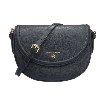MICHAEL KORS MICHAEL KORS Handbag Collection Jet Set Charm Cow Leather Saddle Bag Crossbody Shoulder Bag Women's Black