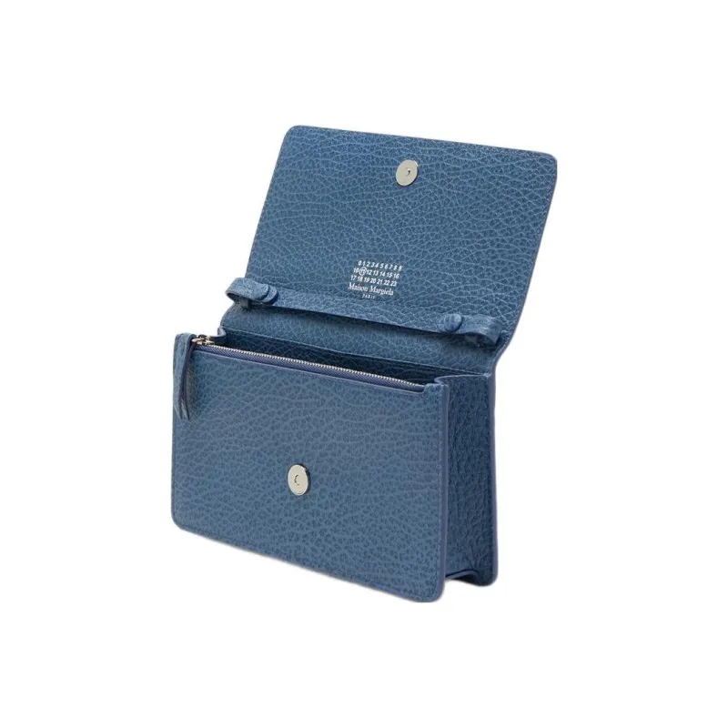 Maison Margiela Cow Leather Shoulder Bag Tubas Women's Slate Blue-3
