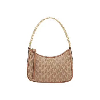MICHAEL KORS Jet Set Charm Fabric Shoulder Bag Women's Brown