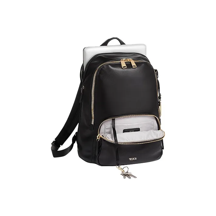 TUMI Voyageur Cow Leather Backpack Small Size Women's Black-1