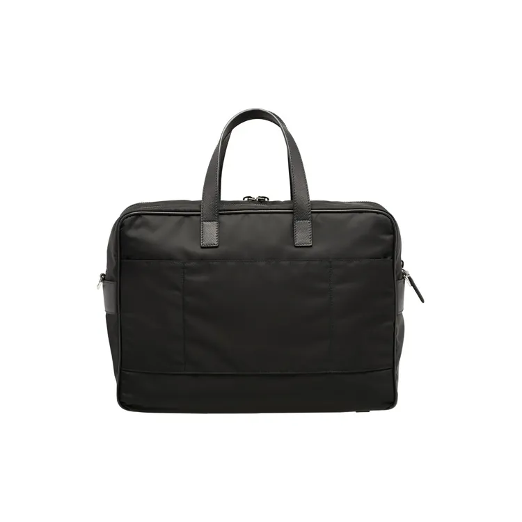 PRADA Nylon And Leather Briefcase Laptop Bag One Shoulder Handbag Crossbody Bag Men's Black-2