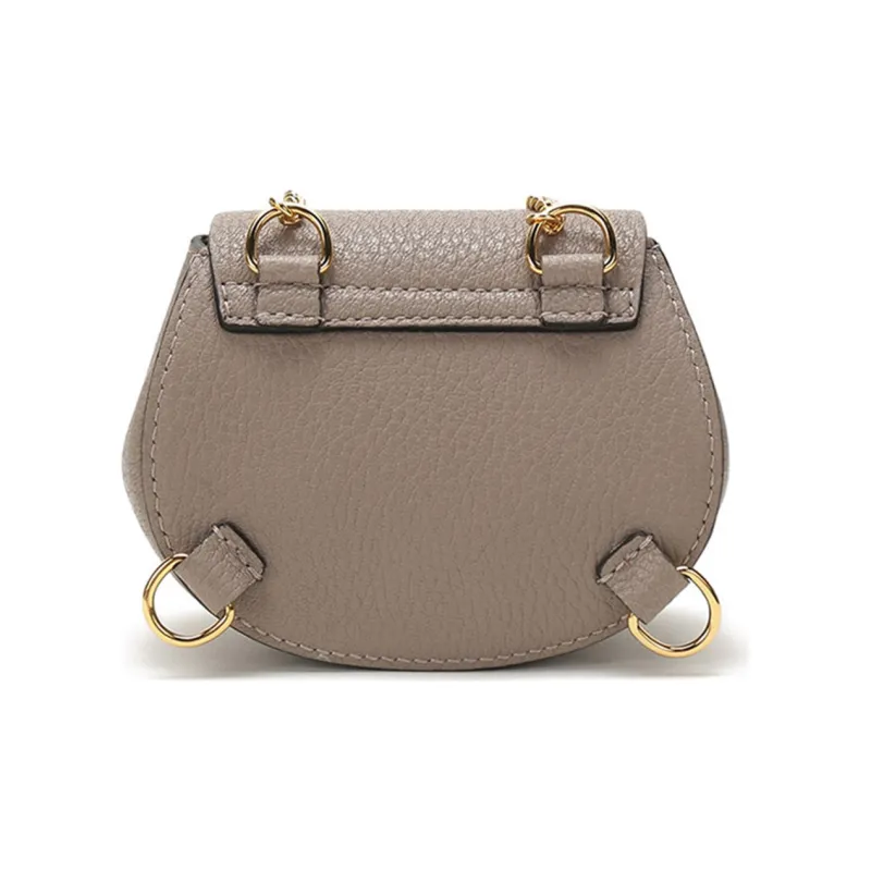 Chloe Sheepskin Piglet Bag Handbag Fanny Pack Backpack Coin Purse Shoulder Bag Mini Women's Sand Gray-3