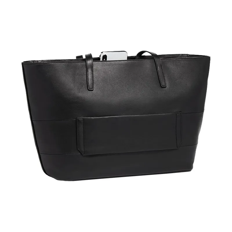 TUMI Voyageur Leather Tote Bag, Shopping Bag, Handbag, Shoulder Bag Trumpets Women's Black-1