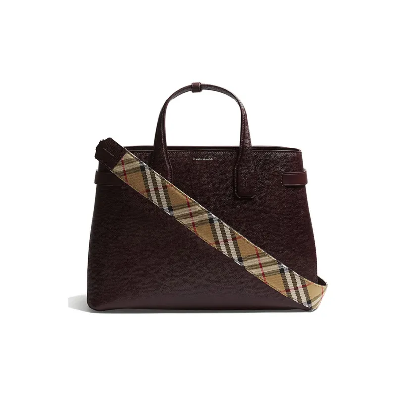 Burberry Top Handle Bag 'Maroon'-0