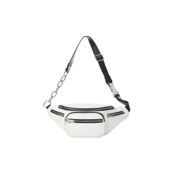 Alexander Wang Attica Sheepskin Shoulder Bag Crossbody Bag Sling Bag Fanny Pack Medium Size Unisex White