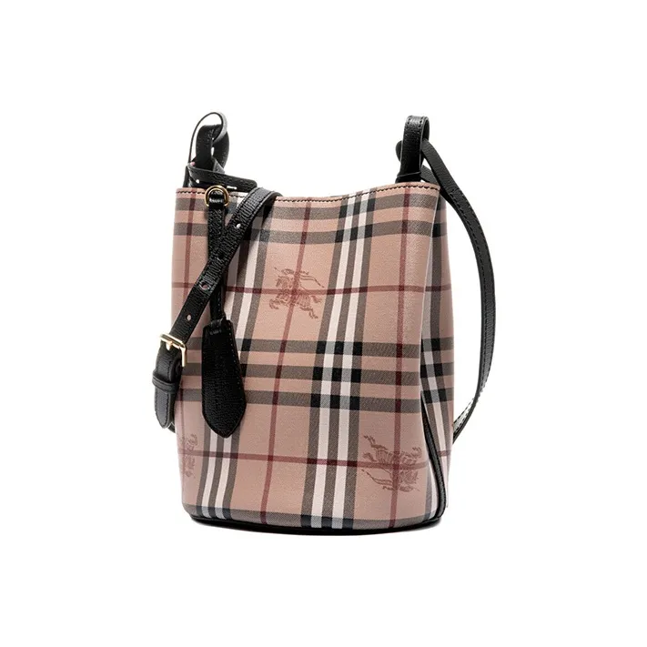 Burberry Leather Bucket Bag, Shoulder Bag, Crossbody Bag Regular Women's Black-1