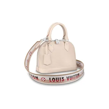 LOUIS VUITTON Epi Leather Dome Bag Key Pouch Handbag Shoulder Bag Regular Women's Beige