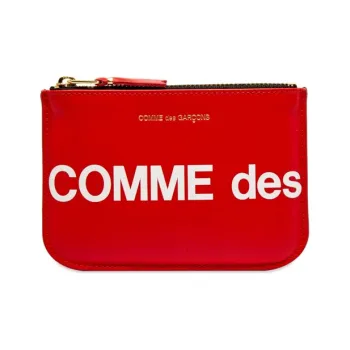 CDG Cow Leather Wallet Unisex Red