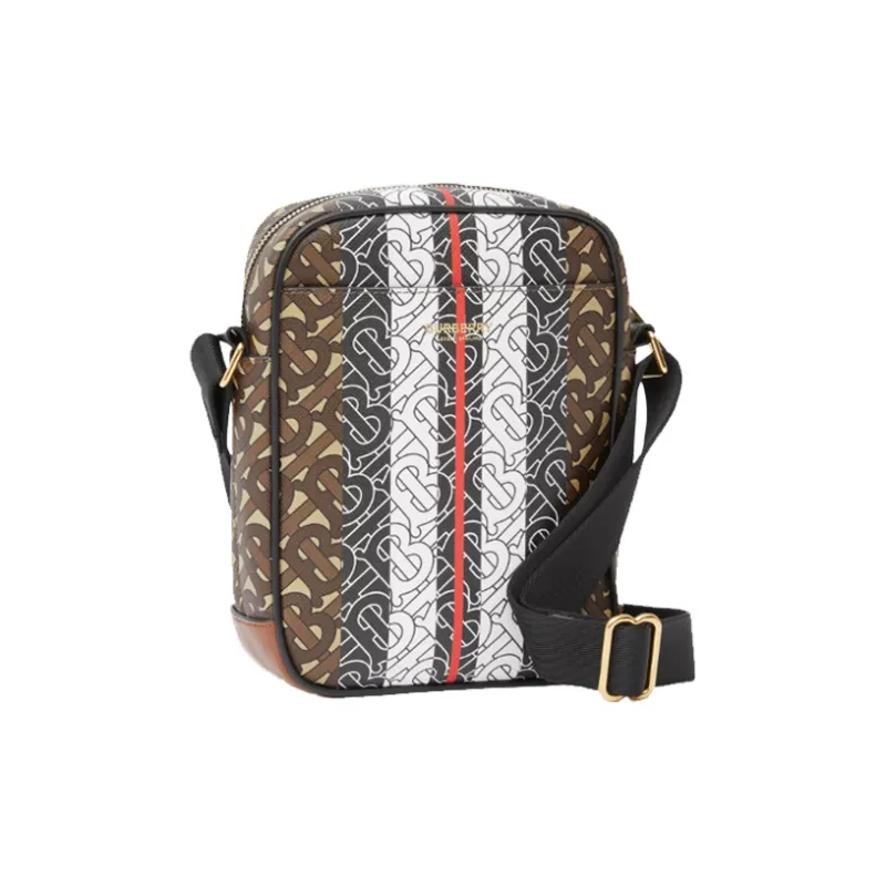 Burberry Canvas With Leather Shoulder Bag Crossbody Bag Regular Men's Mule Brown-1