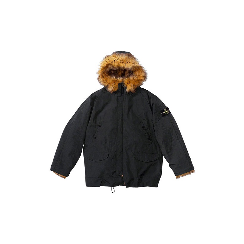 Supreme Stone Island Formula Steel Reversible Faux Fur Parka