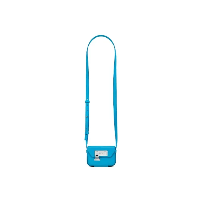 DIOR Lock Smooth Cow Leather Clutches Shoulder Bag Crossbody Bag Extra Small Men's Blue-3