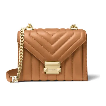 MICHAEL KORS Whitney Sheepskin Envelope Bag Shoulder Bag Crossbody Bag Small Size Women's Camel