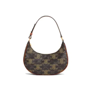 CELINE Leather Handbag, Shoulder Bag Women's Tawny
