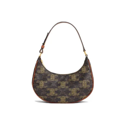 CELINE Leather Handbag, Shoulder Bag Women's Tawny