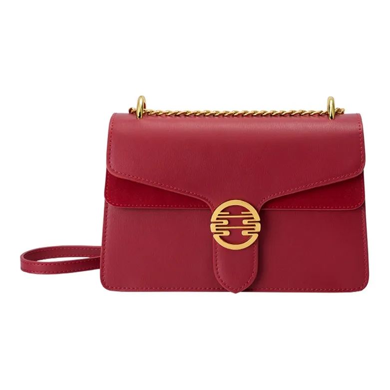 JONBAG Synthetic Leather Shoulder Bag Medium Size Women's Red-1