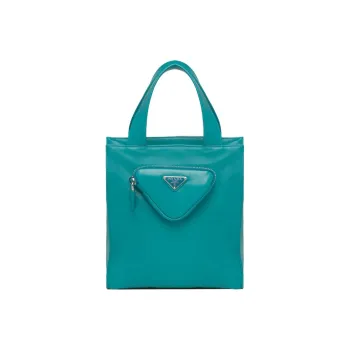 PRADA Sheepskin Handbag Women's Peacock Blue