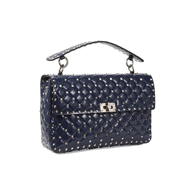 Valentino Valentino Luggage Collection Cow Leather Handbag Crossbody Bag Shoulder Bag Women's Blue-3