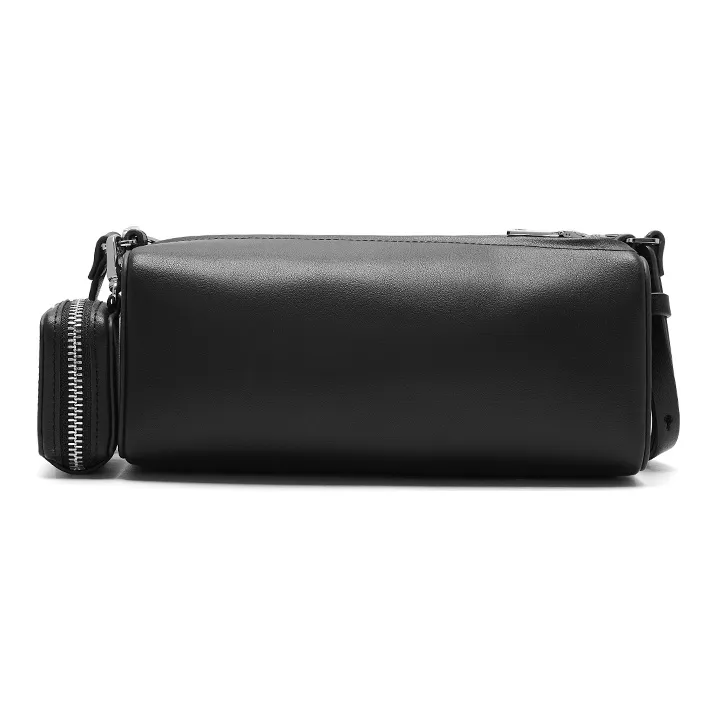 JESSIE&JANE Cow Leather Combo Bag Street Bag Earphone Case Coin Purse Shoulder Bag Medium Size Women's Black/White/Blue-2