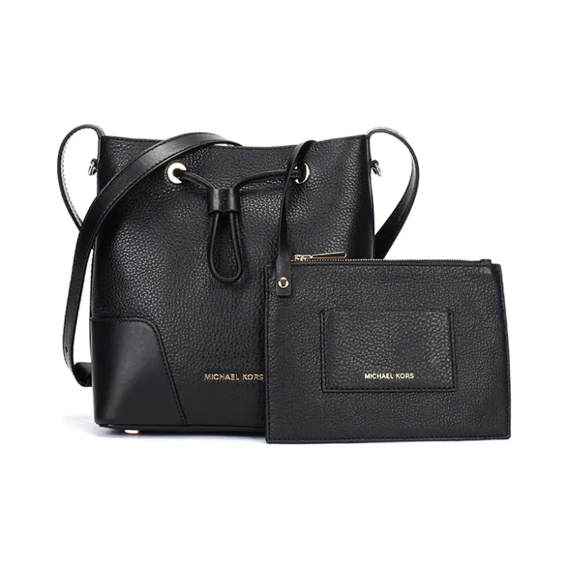 MICHAEL KORS MICHAEL KORS Luggage Collection Leather Bucket Bag Combo Bag Crossbody Bag Women's Black-0