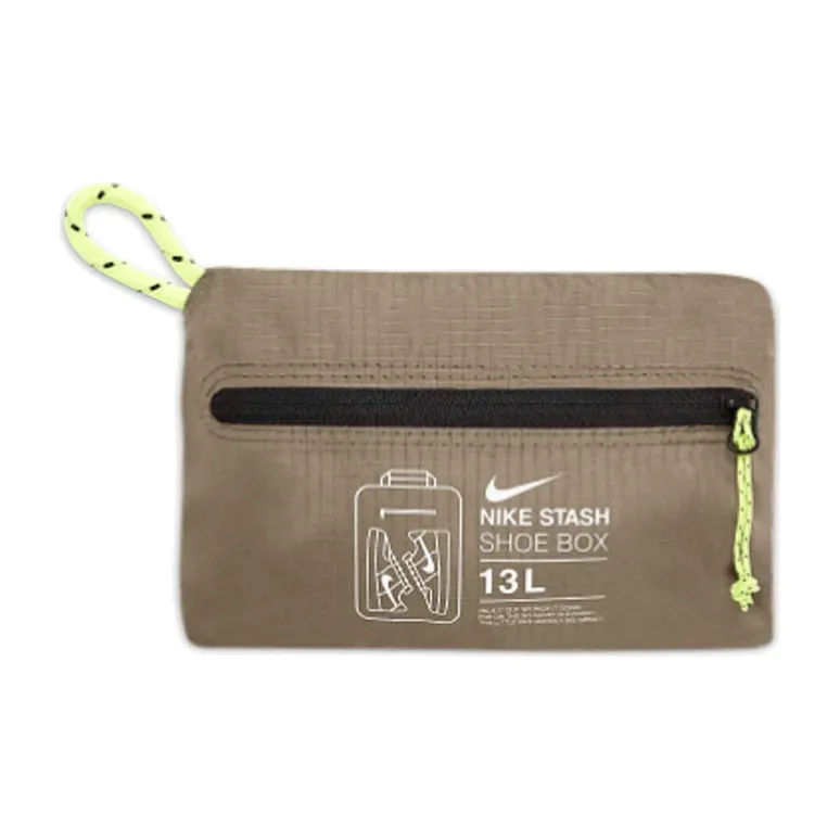 Nike Fabric Shoe Box Bag Clutch Handbag Regular Unisex Tan-3