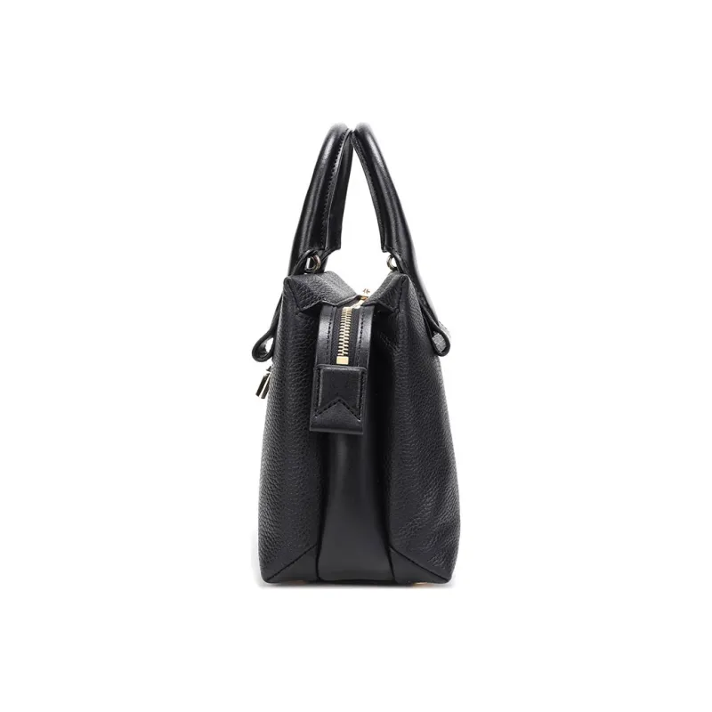 MICHAEL KORS Rollins Leather Handbag Trumpets Women's Black-2