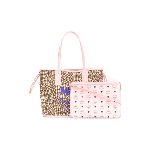 MCM Reversible Liz Shopper Visetos Medium Soft Pink