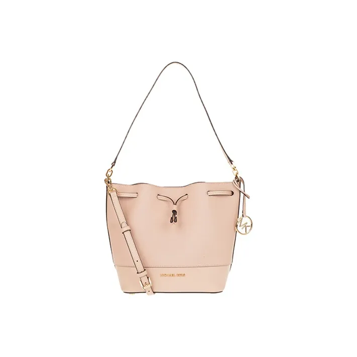 MICHAEL KORS Trista Leather Bucket Handbag Crossbody Bag Shoulder Bag Women's Pink-0