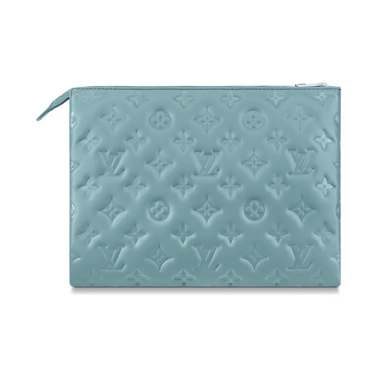 LOUIS VUITTON Coussin Pm Monogram Embossed Blue/Red-2