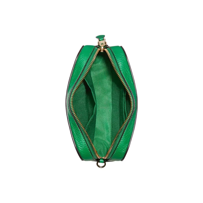 COACH Diary Embroidery Camera Pebbled Leather Shoulder Bag Backpack Camera Bag Crossbody Bag Small Size Women's Green-2
