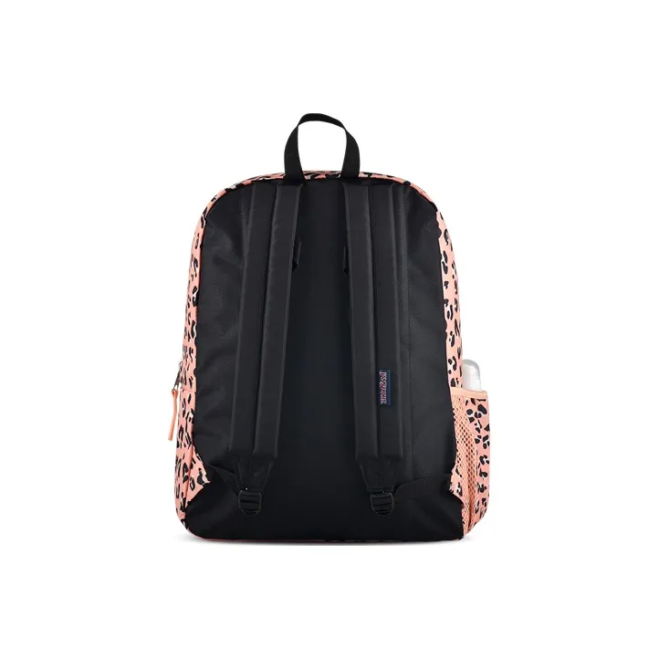 JanSport Polyester Backpack Regular Unisex Pink Leopard Print-3
