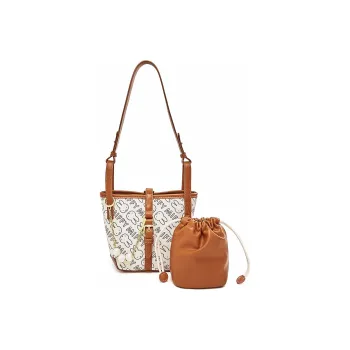 Miffy PU Bucket Bag Handbag Basket Bag Shoulder Bag Women's Brown/Black