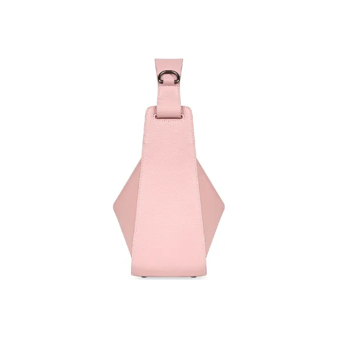 Balenciaga Crocodile Pattern Embossed Cow Leather Tote Bag Shopping Bag Handbag Shoulder Bags Small Size Women's Pink-1