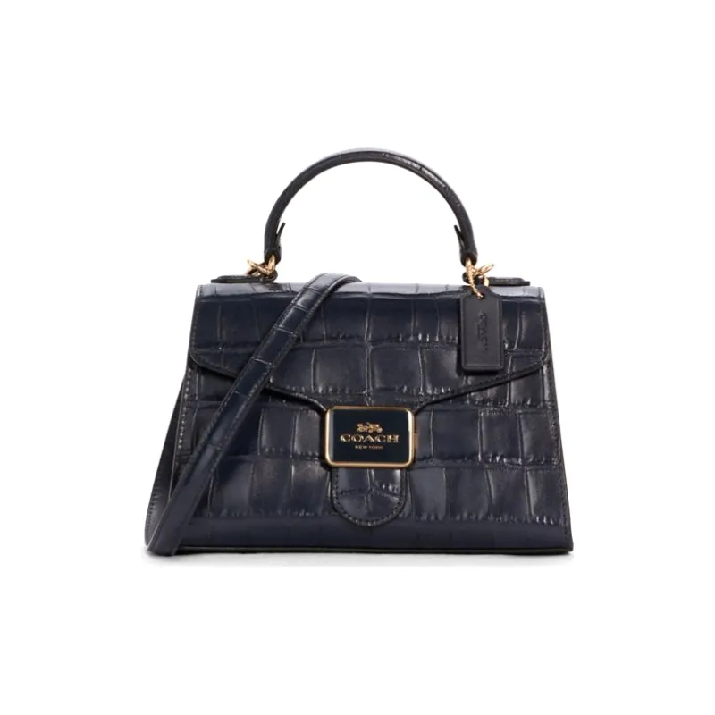 COACH Pepper Cow Leather Crossbody One Shoulder Handbag Small Size Women's Dark Purple-0