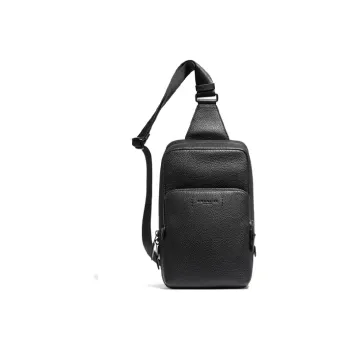 COACH Gotham Leather Fanny Pack Men's Black