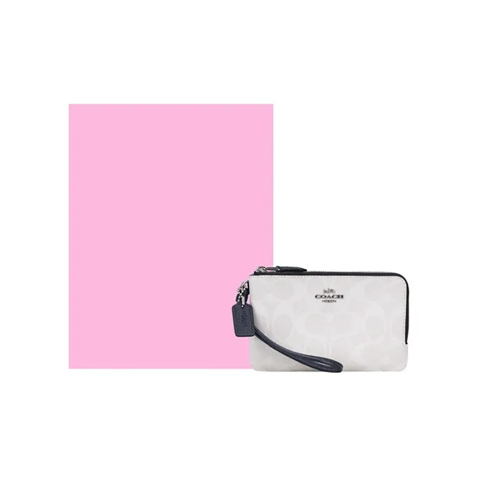 COACH Corner Zip Clutches-4