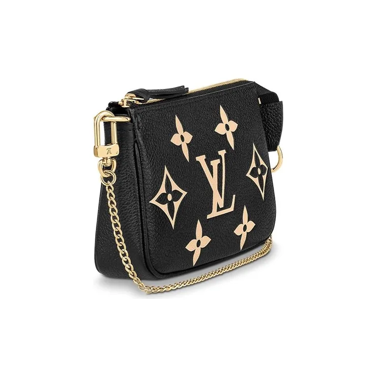 LOUIS VUITTON Pochette Mini Accessoires Black/Beige-1