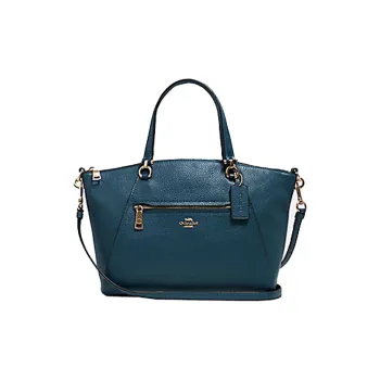 COACH Prairie Leather Handbag Medium Size Women's Peacock Blue