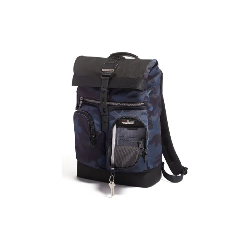 TUMI Alpha Bravo Fabric Backpack Men's Camouflage Blue-2